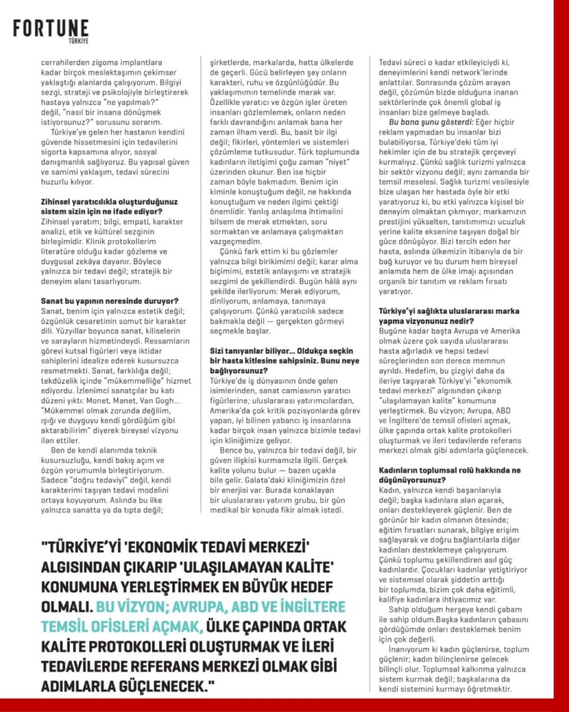 Fortune Türkiye ekim ve kasım sayısı @fortuneturkey @fortunemag @drtudentalclinic.eng 👩🏻 ⚕️ (1)